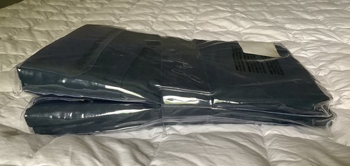 West Elm Pintuck Window Dark Blue Curtains 2 Panels 42 X 84 Cotton NEW - Picture 5 of 6