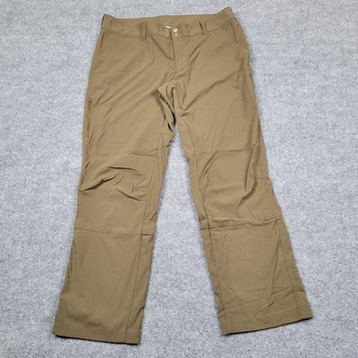 Columbia Pants Womens 16 Short Brown Omni-Shield Straight Outdoor Hiking Stretch