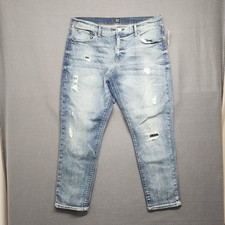Gap Denim Jeans Womens 32 Regular Best Girlfriend Distressed Tapered Stretch NEW