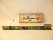 VINTAGE JOUET ANCIEN TOLE GESCHA SIGNAL STATION TRAIN LOCOMOTIVE CONDOR MINT BOX