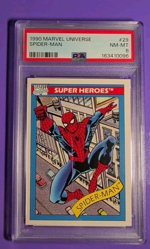 1990 Impel Marvel Universe Spider-Man PSA 8 NM-MT #29