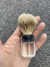 Abraham  Strauss Shaving Brush pure badger vintage antique Translucent handle