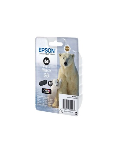 Epson 26 Polar Bear Photo Black Genuine, Claria Premium Ink Cartridge, Standard - Bild 2 von 7