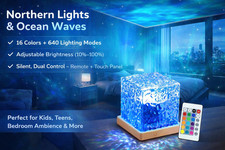 Northern Lights Projector Galaxy Lamp 16 Color LED Mood Light Remote Ocean Wave