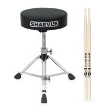 Drum Throne Seat Height Adjustable Drum Stool, Padded Drummer Seat Up to 450lb,