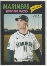 Bryan Woo 2026 Topps Heritage #99 Black Border