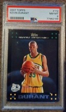 2007 Topps Basketball Kevin Durant Rookie Card #112 In PSA NM-MT 8. rookie card picture