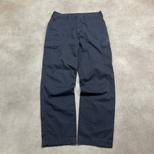 Trimark Cargo Trousers Mens 32" Relaxed Fit Straight Pants, Black
