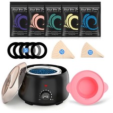 Waxing Kit for Women  Men, Digital Wax Warmer 14OZ 5 Bags Hard Wax Beads