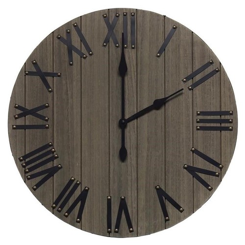 Rustic Wall Clock Vintage Design Roman Numerals Battery Operated Home Decor Gift - Picture 2 of 22
