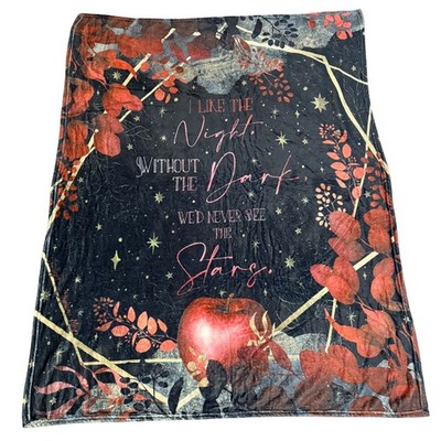 Twilight Stephenie Meyer Quote Fleece Throw Blanket Stars Apple Owlcrate 60x48''