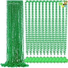 36 Pcs St. Patrick  s Day Necklaces Set, 18 Bead  18 Shamrock Bead Necklaces....