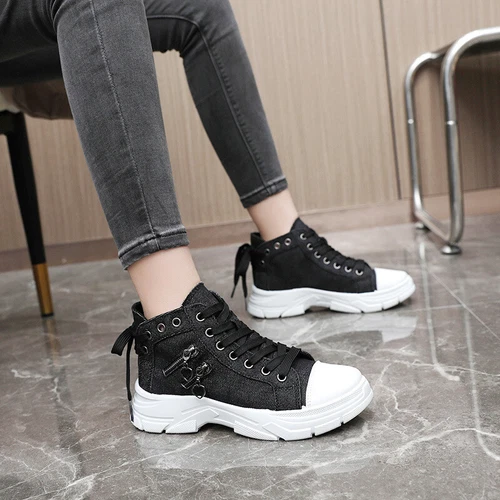 Damenschuhe Frühling Atmungsaktive Canvas Schuhe Freizeitschuhe Sport Schuhe - Bild 17 von 30