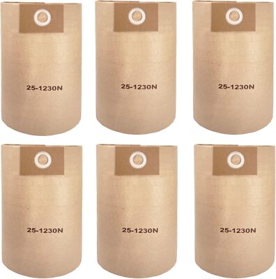 6-Pack 25-1230 Disposable Filter Bags Replacement for Stanley 4-5 Gallon Wet/...