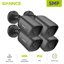 SANNCE 4x HD 5MP Video Home Security Camera CCTV Outdoor 100ft EXIR Night Vision