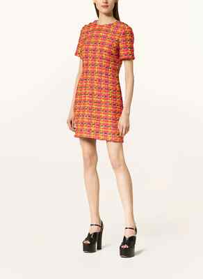 gucci tweed mini dress Gucci Metallic Boucle-tweed Mini Dress - Women - Orange Dresses