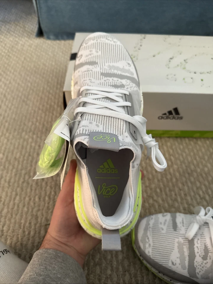 Мужские туфли для гольфа Adidas Limited 1/1000 Vice размер 8,5 лаймово-зеленые Ultra Boost - Изображение 3 из 4