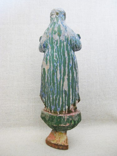 Antique Santos Folk Art Religious Figure 19th Century Mexican Folk Art - Picture 4 of 7
