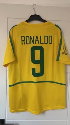 Brazil 2002 World Cup Shirt| Size L Ronaldo printing | eBay