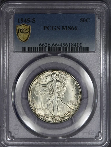 1945-S Walking Liberty Half Dollar 50c PCGS MS66