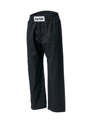 KWON Kickboxhose 100% Baumwolle, schwarz 150-200cm. Karate, Wing Tsun, usw.  8Oz