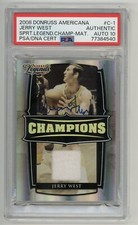 2008 Donruss Americana Sports Legends Champ Material #C-1 JERRY WEST Signed PSA