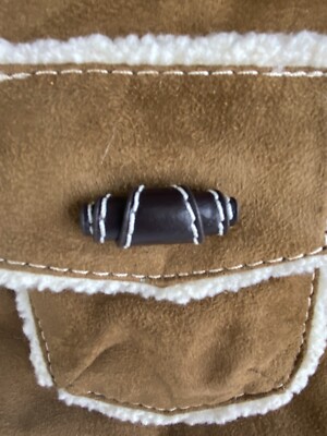 Handbag Brown Suede Bath and Body Works Shearling Fur