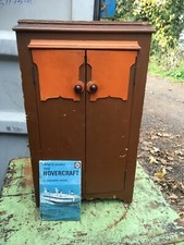 Charming Painted Wooden Vintage Mini Wardrobe / Display Cabinet