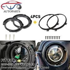 7" Headlight Mount Bracket Ring Replacement Set For 07-18 Jeep Wrangler JK 4PCS