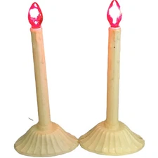 2 Vintage Single Candolier Electric Drip Candle Christmas Window Light Indoor