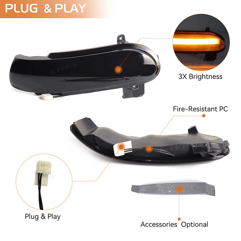 Dynamic LED Turn Signal Lights For Mercedes Benz SLK-Class R171 W171 SL-Class - Изображение 3 из 4