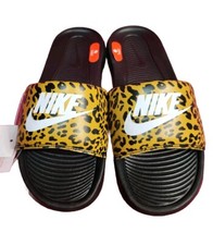 Nike Sandals Women's Size 6 Slides Victori One Print Chutney White Black 904