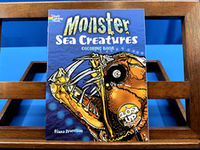 Monster Sea Creatures Coloring Book- Diana Zourelias, 2013, New