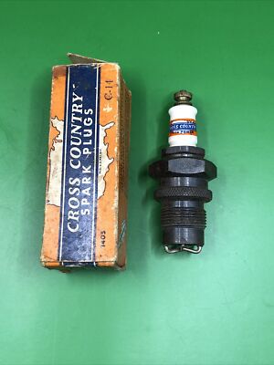 NOS Cross Country Vintage Antique Spark Plug With Tattered Box eBay
