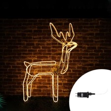 Renna natalizia Luminosa Led da giardino con testa mobile 60x27x60cm