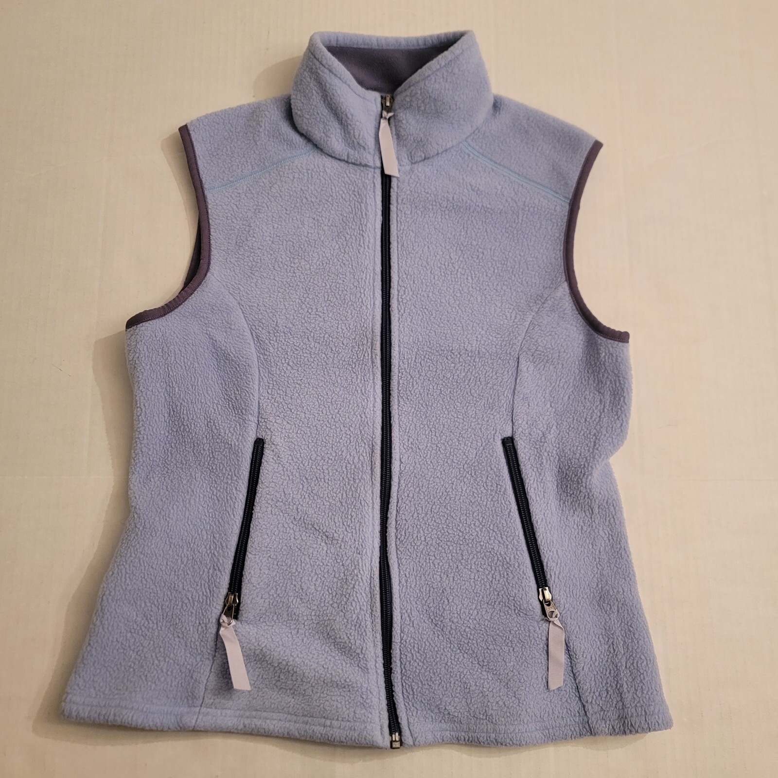 Patagonia Vest Womens Medium Blue Synchilla Full Zip Fleece Windbreaker Jacket