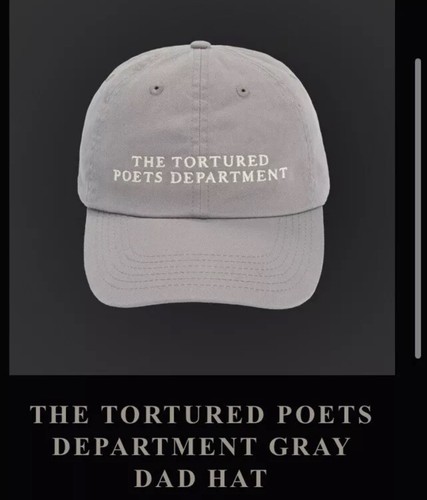 Cappello papà grigio The Tortured Poets Department - Taylor Swift - Ufficiale - SPEDIZIONE VELOCE - Foto 2 di 5