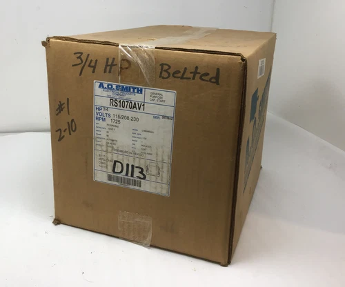 AO Smith RS1070AV1 3/4 hp 1725 RPM 56 115/230V Belt Drive Cap Start Blower Motor
