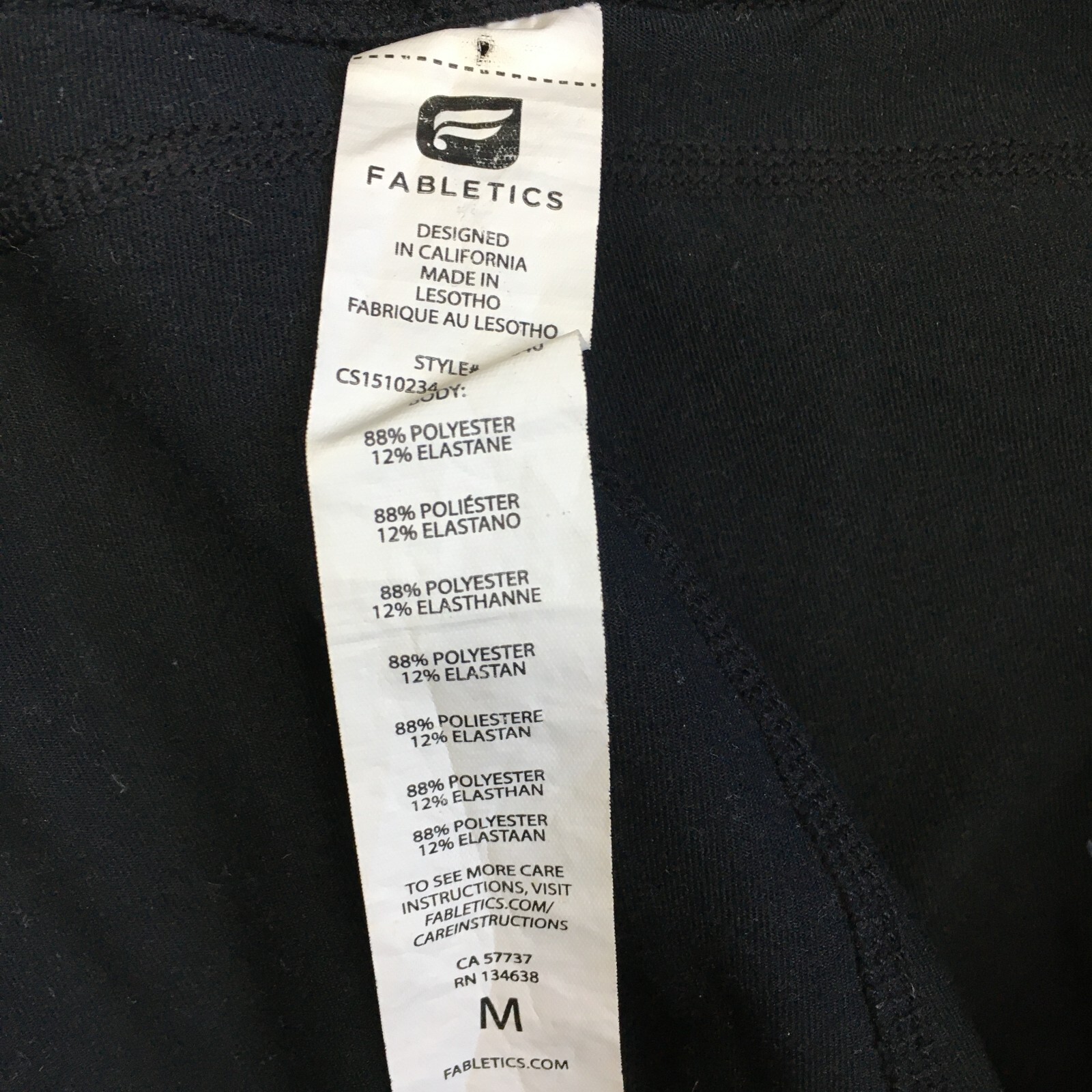 FABLETICS Black Pull On Fitted Active Cropped Leg… - image 2