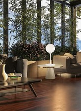 White Modern Design Table Lamp For Outdoor 1 Light MS-475