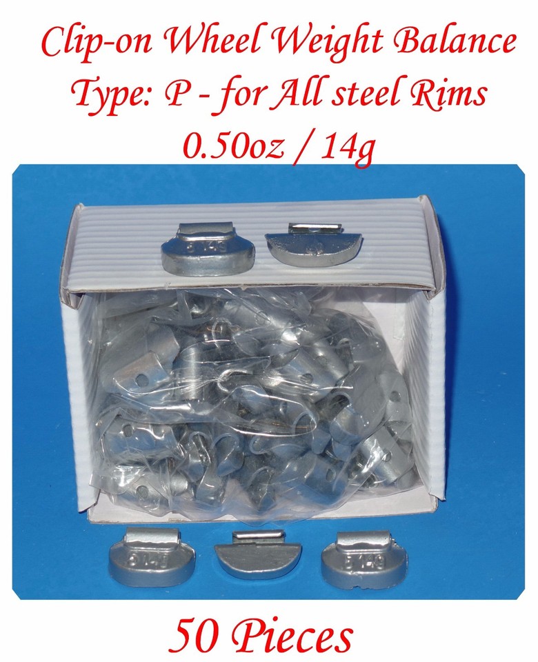 125-Piece P-Style Clip-On Wheel Weight Kit - 0.25, 0.5, 0.75, 1 Oz (25 Of Each) 3 thumbnail image