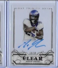 2016 Leaf Trinity Aaron Green Clear Acetate Gold Foil Auto RC 10/10 Rams RB