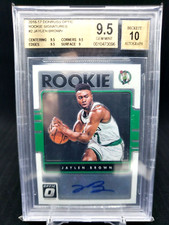 2016-17 Panini Donruss Optic Jaylen Brown Rookie RC Auto BGS 9.5 / 10 Celtics