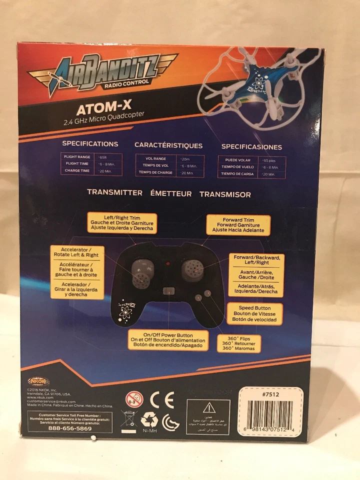 NKOK Air Banditz Radio Control ATOM-X 2.4GHz Micro Quadcopter Green - Image 2 of 4