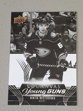 Nikita Nesterenko 2023-24 Upper Deck Canvas Young Guns Black & White Parallel RC