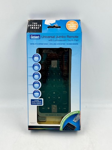 Sharper Image Smart Universal Jumbo Remote w/ Luminescent Touch Pad - 8 Devices - Picture 9 of 9