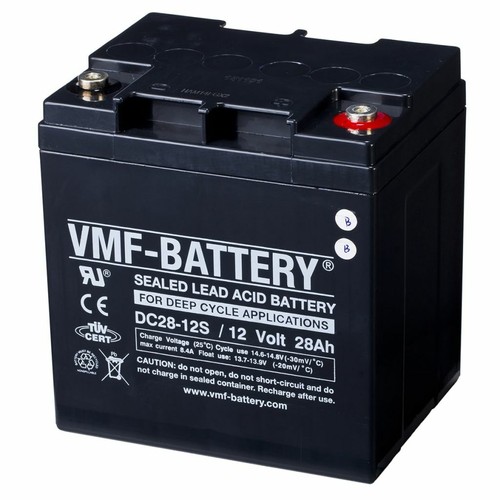 Batería de ciclo profundo para aplicaciones multiples,AGM VMF DC28-12S,12V,28Ah