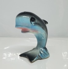 Vintage Japan Smith Western Ceramic Whale Pepper Shaker Marked Shelter Cove