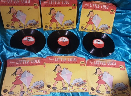 Vintage Little Lulu Golden Record Lulu and Her Magic Tricks LOT OF 6