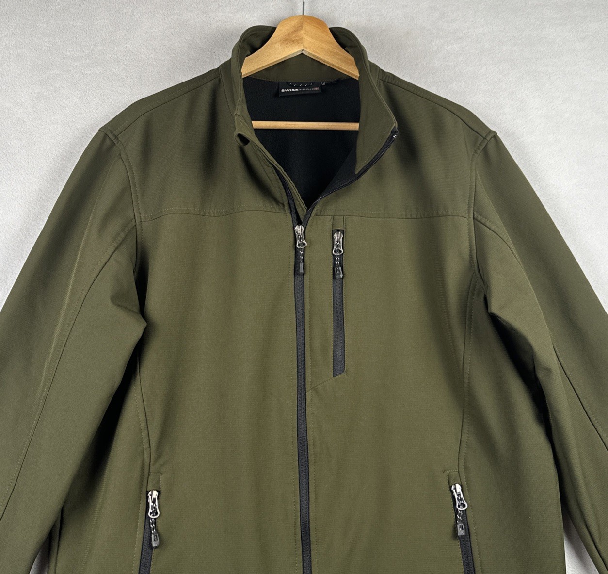 Swiss Tech Softshell Jacket Men Sz Medium Olive G… - image 5